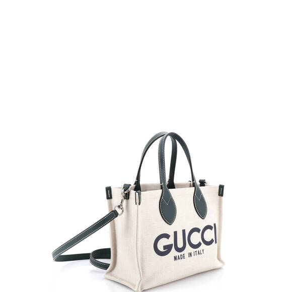 Gucci Logo Shopper Tote Printed Canvas #201980G15B - Picture 3 of 7